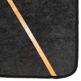 fekete-arany mosható csúszásgátló szőnyeg 80 x 300 cm