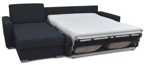 Kinyitható sarokkanapé ágyfunkcióval, tárolóval, L alakú, LEKA lv. kék