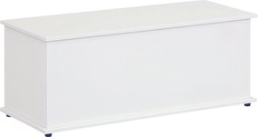 HOMCOM Fa Tárolórekesz Ülőke Fedéllel, Tároláshoz hálószobában és nappaliban, Teherbírás 120 kg, 100x40x40 cm, Fehér | Aosom