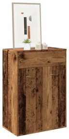 antik fa színű szerelt fa cipősszekrény 60 x 35 x 84 cm