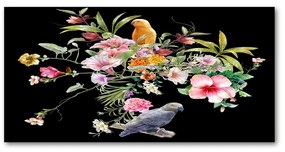 Akrilkép Virágok és madarak oah-172830209