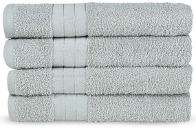 Világosszürke frottír pamut törölköző szett 4 db-os 50x100 cm – Good Morning
