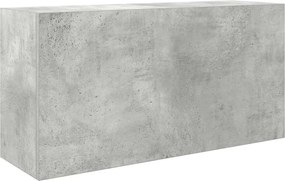 vidaXL betonszürke szerelt fa fali fürdőszobaszekrény 80 x 25 x 40 cm