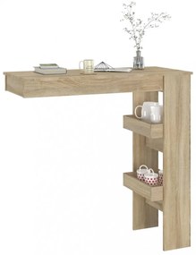 sonoma tölgy színű fatermék fali bárasztal 102 x 45 x 103,5 cm
