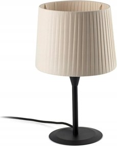 Faro Samba mini asztali lámpa fekete/bézs, textil ernyő, E27, 36 cm