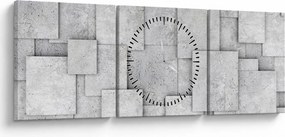 Kép - Betoncsempék absztrakciója (órával) (90x30 cm)