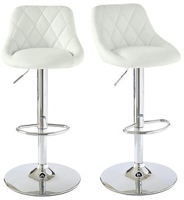 2 db háttámlás bárszék, 2 színben-fehér