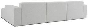 Fehér buklé sarokkanapé (jobb oldali) Roxy – Scandic