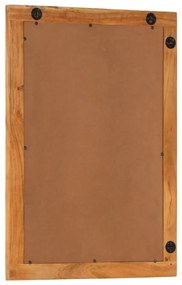 vidaXL tömör akácfa és üveg fürdőszobatükör 50 x 70 x 2,5 cm