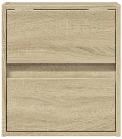2 db sonoma tölgy színű fali TV-szekrény LED-del 41x31x45 cm