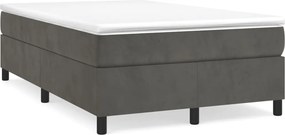vidaXL sötétszürke bársony rugós ágy matraccal 120 x 200 cm