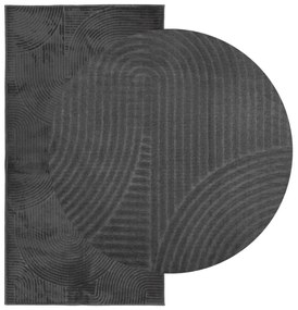 IZA antracit rövid szálú skandináv stílusú szőnyeg 80x150 cm