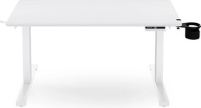 Elektromos, állítható magasságú, ergonomikus, fehér íróasztal,1200x600 mm: ARIA