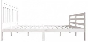 vidaXL fehér tömör fa ágykeret 160 x 200 cm