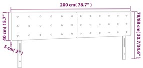 2 db cappuccino színű műbőr fejtámla 100 x 5 x 78/88 cm