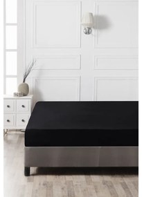 Fekete gumis pamut lepedő 140x200 cm – Mijolnir