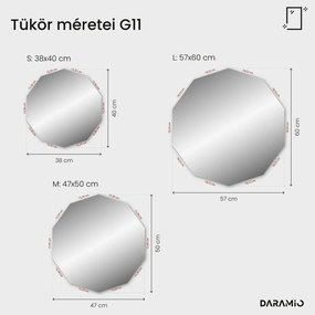 Atipikus tükör LED világítással G11