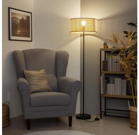 Brilagi - LED állólámpa CERIA 1xE27/40W/230V Ø 40 cm bambusz/fekete