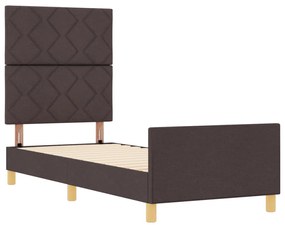 Ágykeret Sötétbarna 80x200 cm Szövet