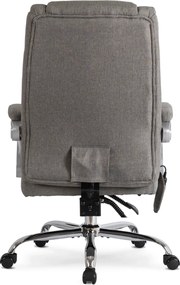 Forgószék masszírozó funkcióval, fűthető funkcióval, szürke színben, szövet kárpittal. GIORGIO