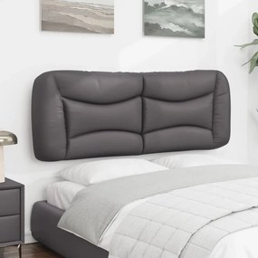 szürke műbőr fejtámla párna 120 cm