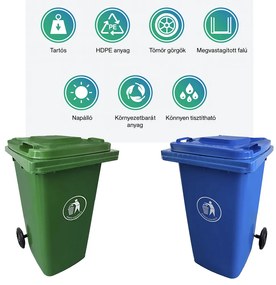 Hulladéktároló 120L barna