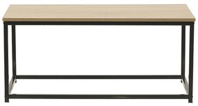 Intenso Home loft stílusú szögletes dohányzóasztal fém lábbal 90 x 40cm (Sonoma tölgy) | Masszív fém váz