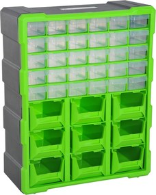 DURHAND Hardver Szervező Doboz 30 Kis Fiókkal és 9 Nagy Dobozzal, Műanyag, 38 x 16 x 47.5 cm | Aosom