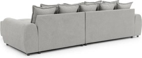 Világosszürke sarokkanapé (jobb oldali-heverő résszel) Albane – Ropez