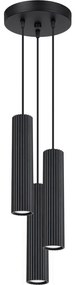 Sollux SL.1576 - Csillár zsinóron KARBON 3xGU10/10W/230V fekete