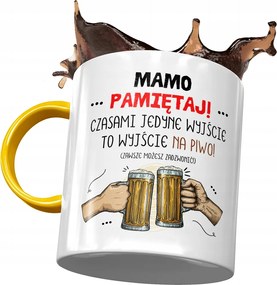 Sárga Bögre Anyák napjára Nyomtatott fényképpel