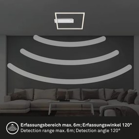 Briloner - LED mennyezeti lámpa szenzorral FRAME LED/14W/230V 3000K 30x32 cm matt króm