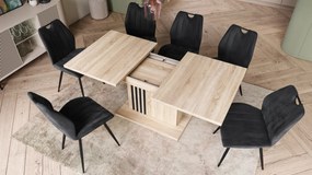 Mazzoni LEONEL Sonoma Tölgy - MODERN 180 cm-re BŐVÍTHETŐ ASZTAL!