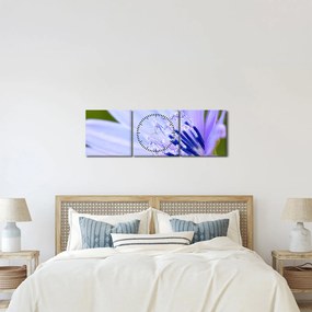 Kép - Virág (órával) (90x30 cm)