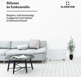 Klarstein Bornholm Curved Ambient, konvektor, 1000/2000 W, fehér