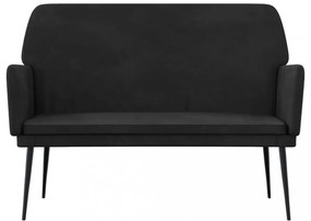 fekete bársonypad 108x79x79 cm