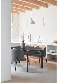 Sötétszürke kárpitozott étkezőfotel szett 2 db-os Mogi – Teulat