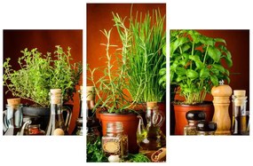 Gyógynövények és fűszerek képe (90x60 cm)
