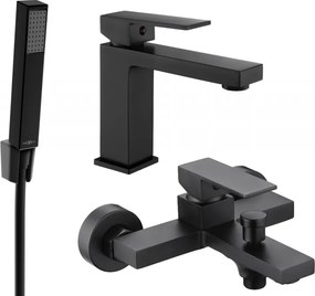 Mexen Uno R77 fürdőkád készlet, fekete - 71403R77-70