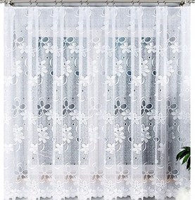 Jacquard függöny Renata 400x180cm mintás 49885 egyenes virágos (szegélyekkel)