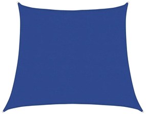 kék trapéz alakú HDPE napvitorla 160 g/m² 4/5x4 m