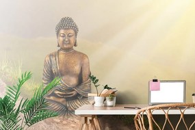 Öntapadó fotótapéta Buddha szobra meditáló helyzetben