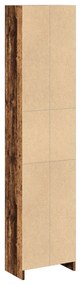 antik fa színű szerelt fa könyvespolc 40 x 24 x 176 cm