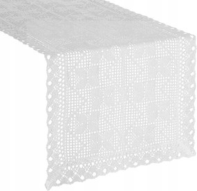 Dekoratív áttört Abrosz Martha 40x180 Eurofirany fehér