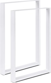 Fém lábak íróasztalhoz Profil 4x2 cm 50x72 fehér