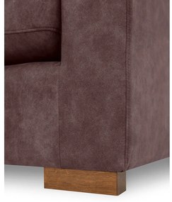 Sötétbarna bőrutánzat sarokkanapé (bal oldali) Hamburg – Scandic