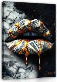 Vászon Falikép Nő Száj Márvány Nagy Hálószoba Nappali 120x80