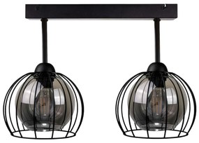 Keter Lighting Felületre szerelhető csillár SOLO BLACK 2xE27/60W/230V 1481