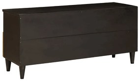 TV szekrény Fekete és Arany 100 x 33 x 46 cm tömör mangófa