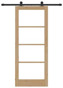 Csúszó Ajtó ORKDAL Barna 83 x 202 cm Fa és fém